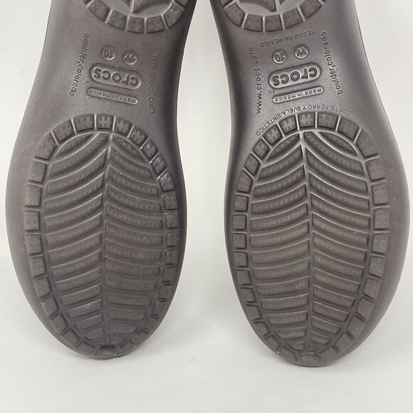 Crocs Kadee Shoes Womens 10 Brown Ballet Flats Casual Comfort Slip On Light - Picture 13 of 14